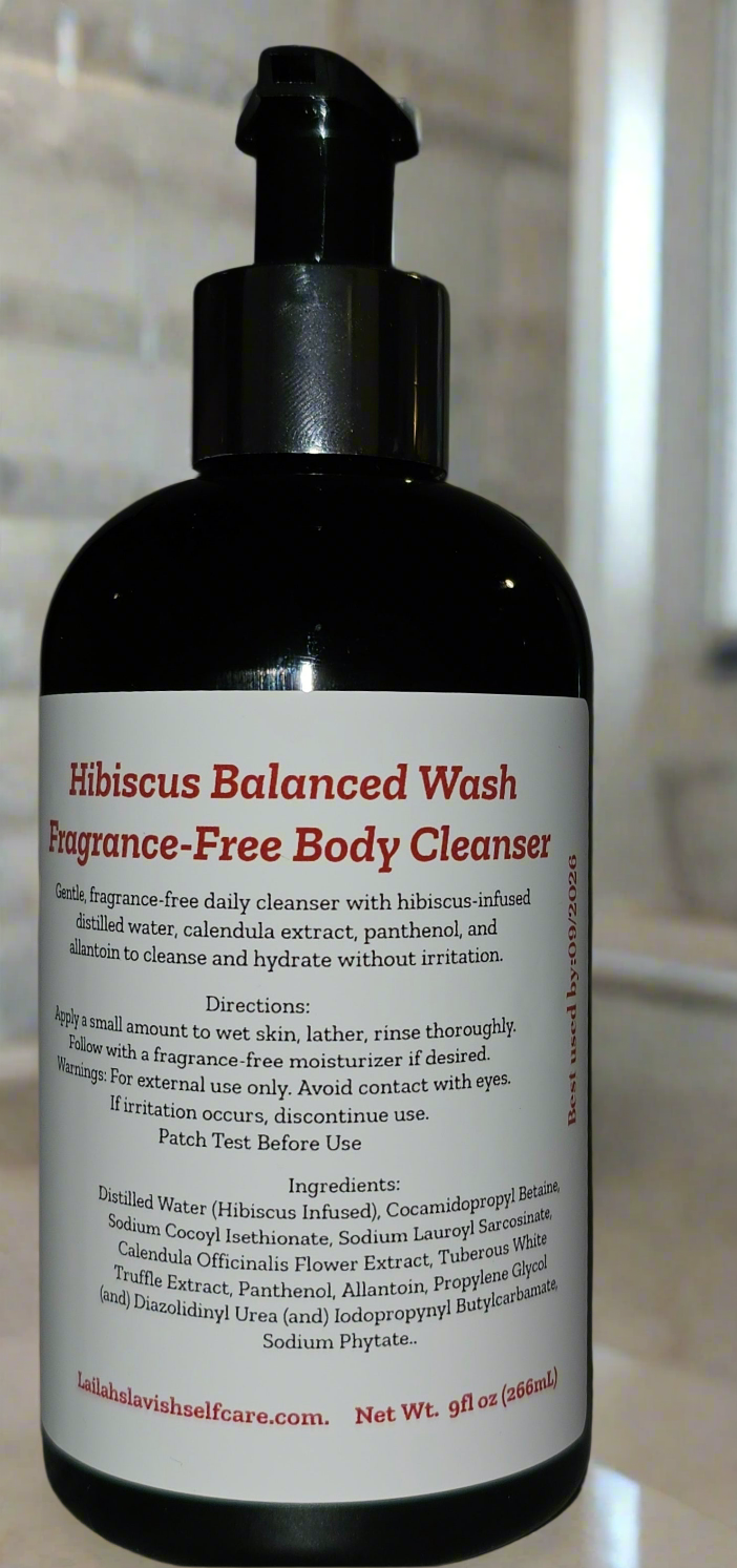 Hibiscus Balanced Wash — Fragrance-Free Body Cleanser