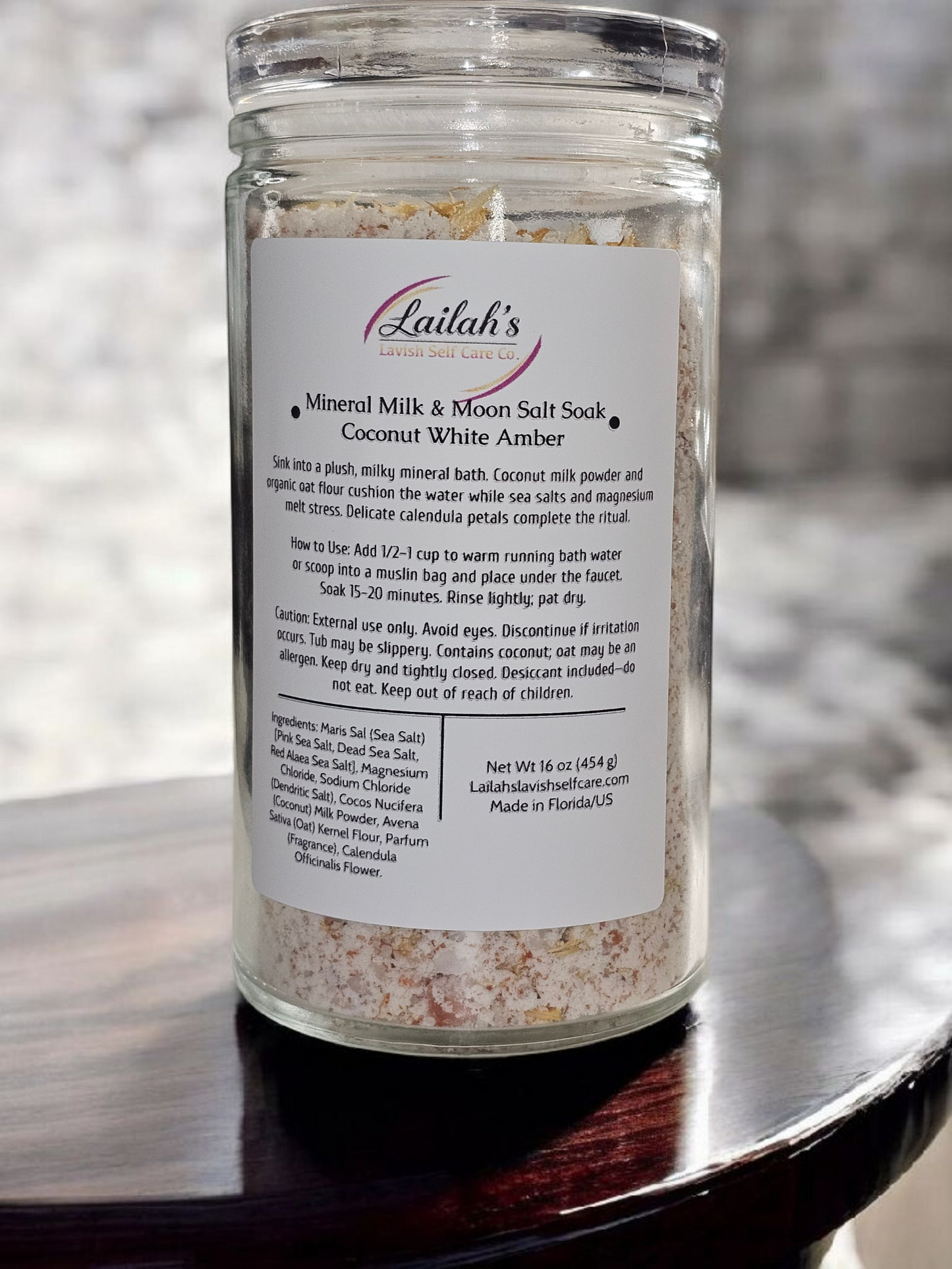 Mineral Milk & Moon Salt Soak 16oz