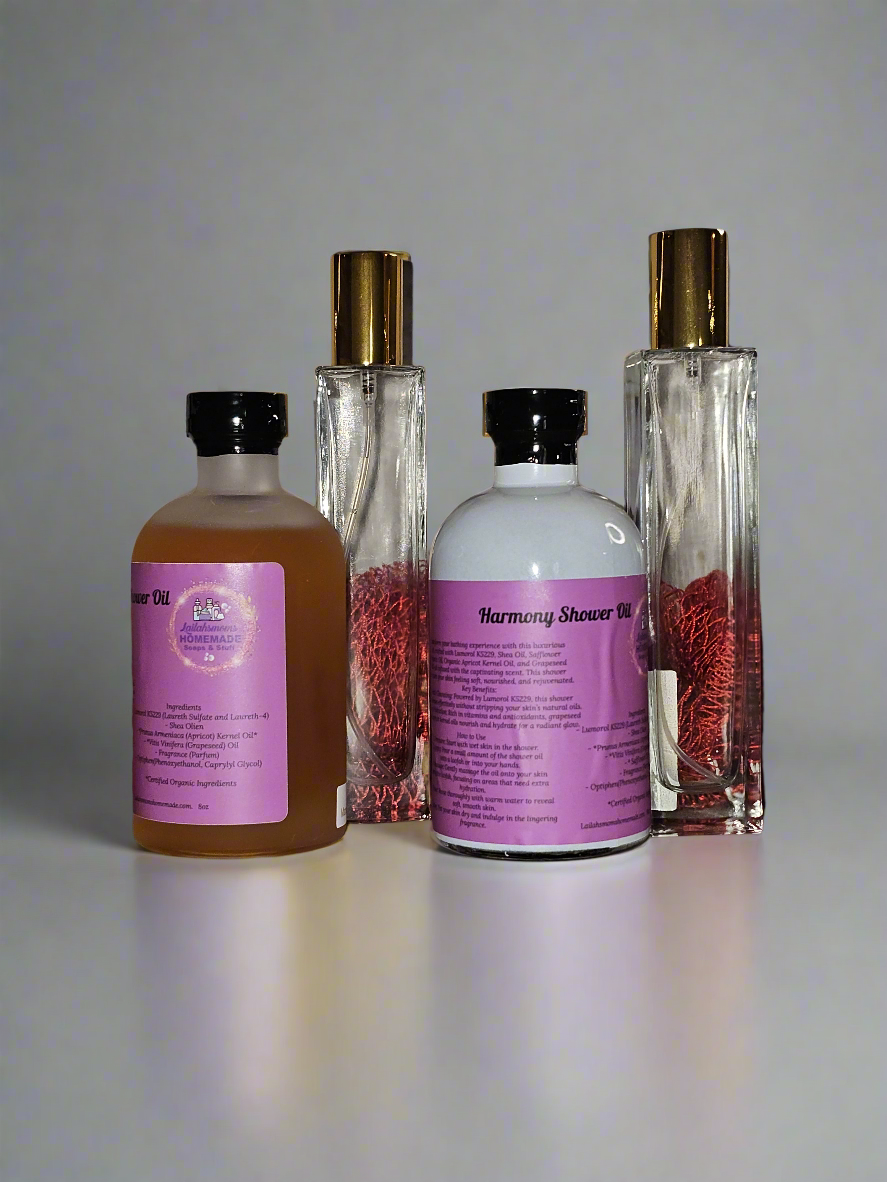 Harmony Shower Oil w/ Body Spray from Old Website Lailahsmoms Homemade Soaps & Stuff While Supplies Last