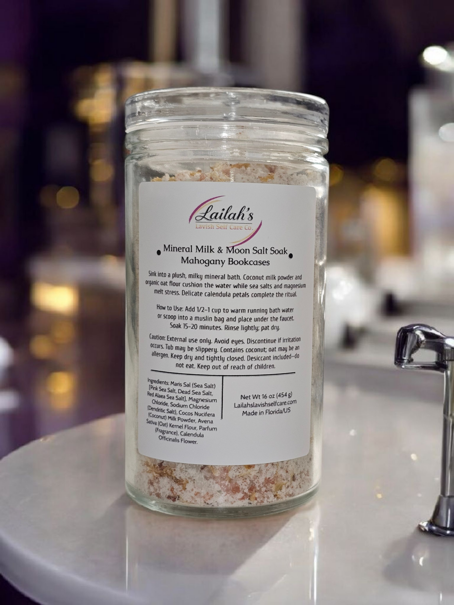 Mineral Milk & Moon Salt Soak 16oz